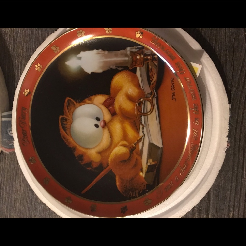 The GARFIELD “Dear Diary Series” Plate